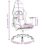 vidaXL Chaise de jeu de massage avec repose-pied Noir et jaune Tissu