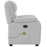 vidaXL Fauteuil de massage inclinable gris nuage tissu