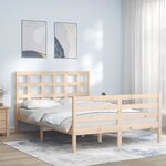 vidaXL Cadre de lit sans matelas 120x200 cm bois massif
