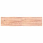 vidaXL Dessus de table bois massif traité bordure assortie