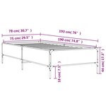 vidaXL Cadre de lit sans matelas sonoma gris 75x190 cm