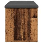 vidaXL Banc de rangement vieux bois 102x42x45 cm bois d'ingénierie