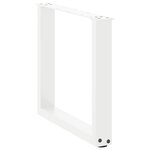 vidaXL Pieds de table basse en U  2 pièces  blanc  50 x (42-43) cm  acier