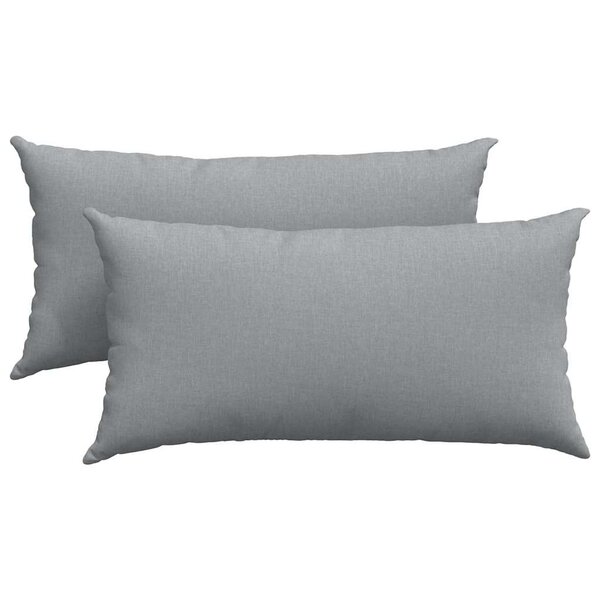 vidaXL Coussins de canapé 2 Pièces Gris clair 80 x 40 cm tissu