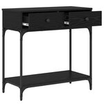 vidaXL Table console Chêne noir 75 x 34 5 x 75 cm Bois d'ingénierie