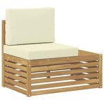 vidaXL 5 pc Ensemble de canapés d'extérieur Polyester Blanc
