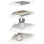 vidaXL Étagère flottante avec étagère 4 Pièces Blanc 30 x 30 x 2 cm