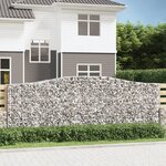 vidaXL Paniers à gabions arqués 9 Pièces 400x50x140/160 cm Fer galvanisé