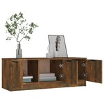 vidaXL Meuble TV Chêne fumé 102x35x36 5 cm Bois d'ingénierie