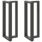 vidaXL Pieds de table de bar en forme de T  2 pièces  anthracite  40 x 35 x (100-101) cm  acier
