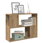 vidaXL Bibliothèque/Séparateur de pièce chêne artisanal 80x24x63 cm