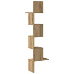 vidaXL Étagère d'angle murale chêne artisanal 32x32x127 5 cm