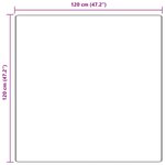 vidaXL Tapis Crème 120 x 120 cm Polypropylène