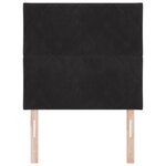 vidaXL Tête de lit en velours noir - 90 cm avec blocs de diamant