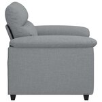 vidaXL Fauteuil gris clair 60 cm tissu