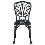 vidaXL Ensemble bistro de jardin 3 Pièces Noir Aluminium