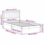 vidaXL Cadre de lit avec tête de lit rembourrée Gris foncé