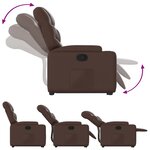 vidaXL Fauteuil inclinable marron similicuir