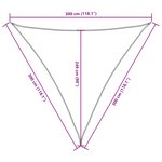 vidaXL Voile de parasol tissu oxford triangulaire 3x3x3 m taupe