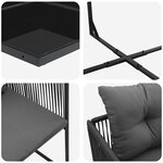 vidaXL Ensemble de salle à manger pour jardin 13 Pièces Noir Acier