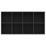 vidaXL Bibliothèque/Buffet Noir 66x30x130 cm Bois d'ingénierie