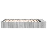 vidaXL Cadre de lit sonoma gris 135x190 cm bois d'ingénierie