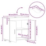 vidaXL Armoire de lavabo de salle de bain TULUM Chêne marron