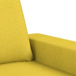 vidaXL Ensemble de canapés 2 Pièces jaune clair tissu