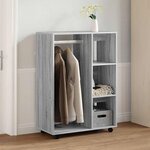 vidaXL Garde-robe Sonoma gris 80x40x110 cm Bois d'ingénierie