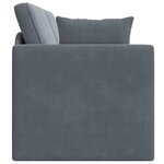 vidaXL Canapé-lit Gris foncé 213 x 76 x 77 cm Velours