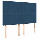 VidaXL Cadre de lit ottoman avec matelas bleu 140x200 cm tissu