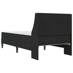 vidaXL Cadre de lit avec matelas Noir 100 x 200 cm Velours