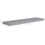 vidaXL Étagères murales flottantes 4 Pièces gris 90x23 5x3 8 cm MDF