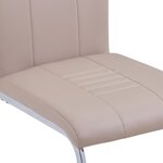 vidaXL Chaises à manger cantilever lot de 2 cappuccino similicuir