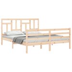 vidaXL Cadre de lit sans matelas 160x200 cm bois massif
