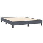 vidaXL Cadre de lit sans matelas gris foncé 140x210 cm velours