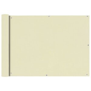 vidaXL Écran de balcon en tissu Oxford 75x600 cm Crème