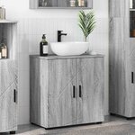 vidaXL Cabinet de salle de bain avec porte Sonoma gris 61 x 35 x 64 cm