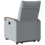 vidaXL Fauteuil inclinable électrique gris clair tissu