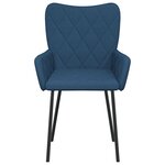 vidaXL Chaises à manger lot de 2 bleu tissu