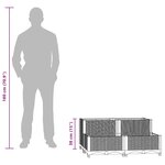 vidaXL Lit surélevé 80x80x38 cm Polypropylène