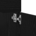 vidaXL Cabinet de Lavabo avec stockage Chêne noir 90 x 38.5 x 46 cm