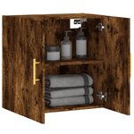 vidaXL Armoire murale chêne fumé 60x31x60 cm bois d'ingénierie