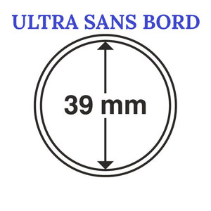 Capsules rondes sans bord ULTRA pour monnaies de collection. Diamètre intérieur - 39 mm