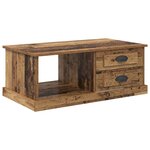 vidaXL Table basse Bois Ancien 90 x 50 x 35 cm Bois d'ingénierie