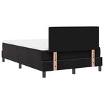 vidaXL Lit à ressorts avec matelas Noir 120 x 190 cm tissu