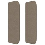 vidaXL Tête de lit avec oreilles Taupe 183x16x78/88 cm Tissu