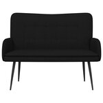 vidaXL Sofa 2 places Noir 115 x 61 x 87 cm Tissu