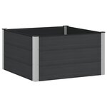 vidaXL Jardinière surélevée Noir 100 x 100 x 54 cm WPC et Aluminium