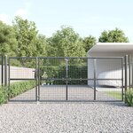 vidaXL Portal de jardin maille anthracite 350x175 cm acier galvanisé